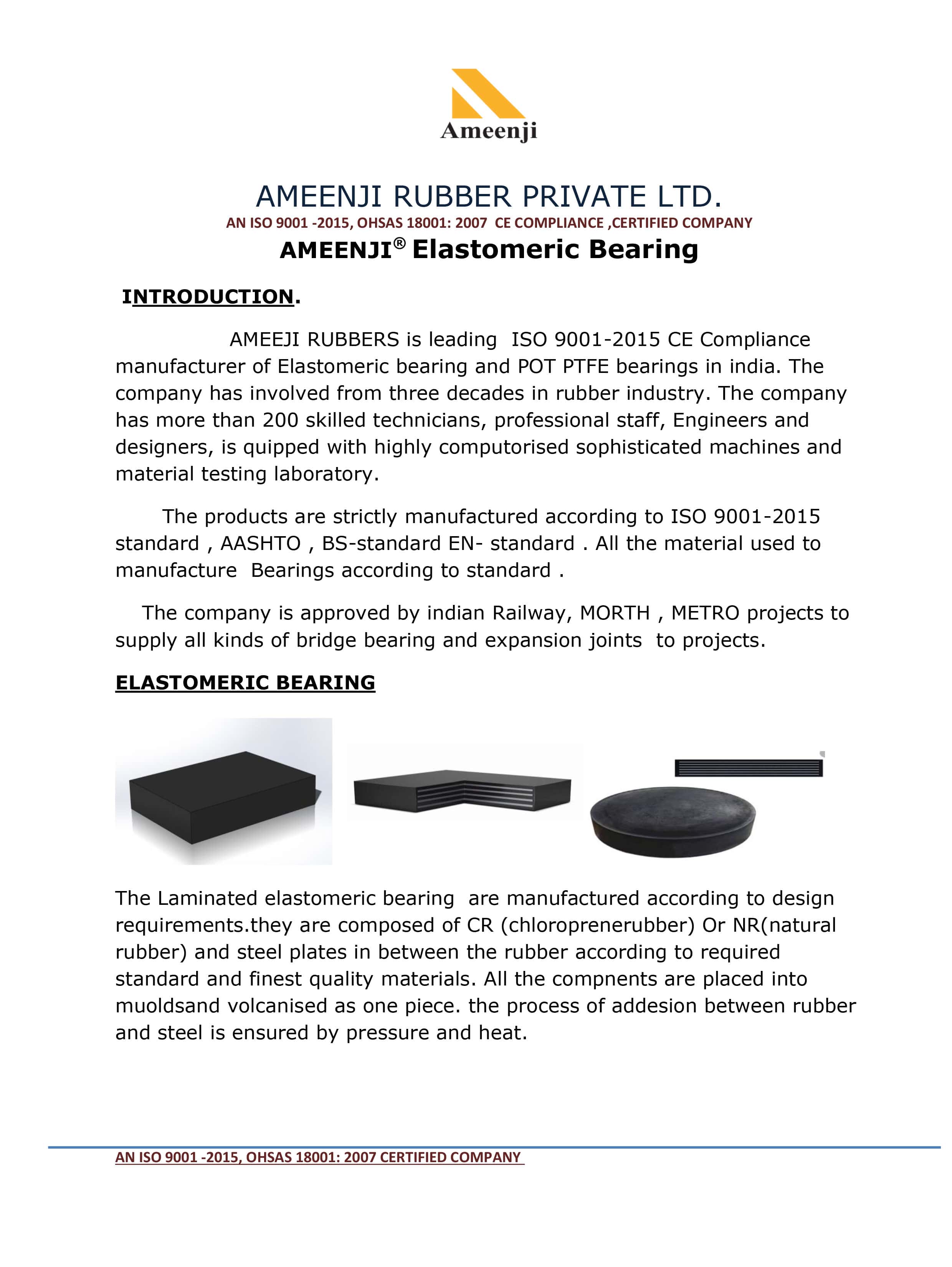 Ameenji Elastomeric Bearing