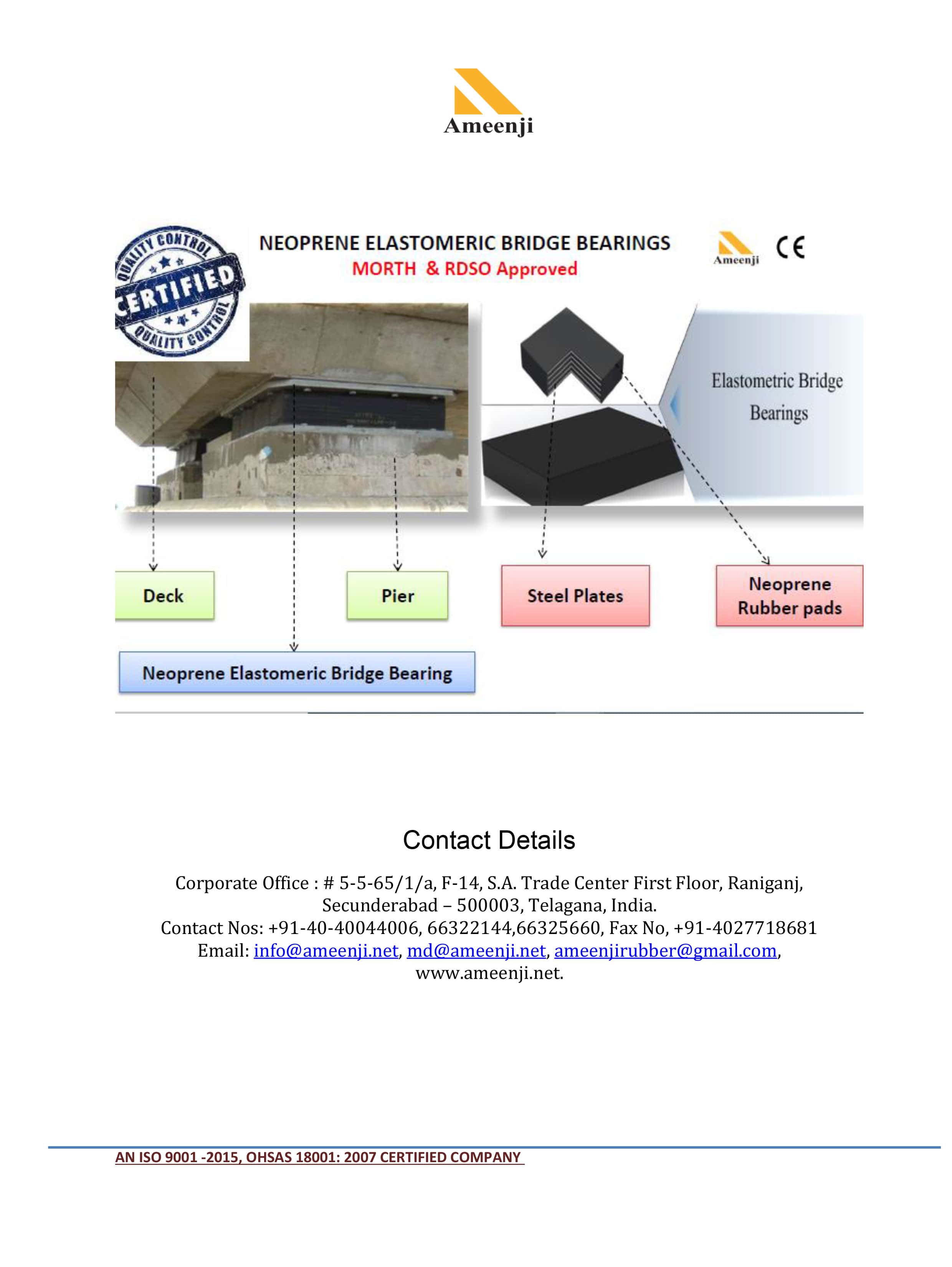 Neoprene Elastomeric Bridge Bearing Morth & RDSO Aprproved